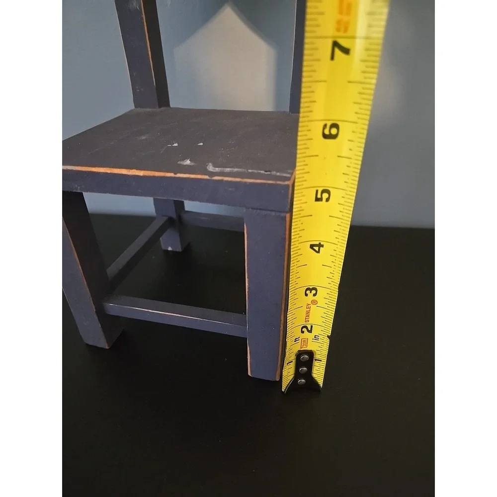 Vintage Interior Accents Americana Collection Painted Mini Doll‎ Chair Star